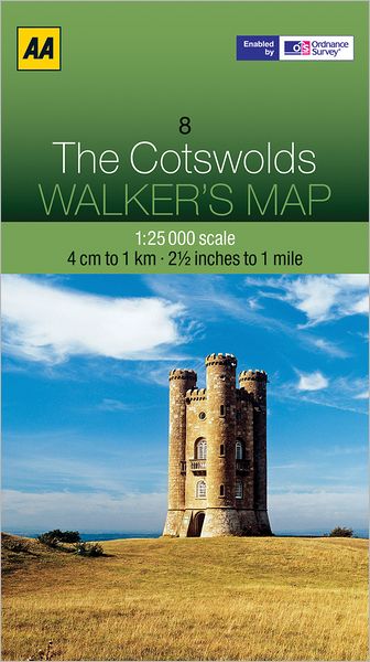 Cover for AA Publishing · The Cotswolds - Walker's Map (Map) [National edition] (2012)