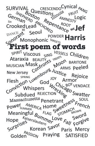 Cover for Jef Harris · First Poem of Words (Pocketbok) (2012)