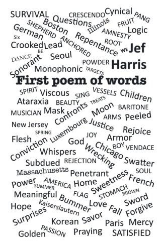 Cover for Jef Harris · First Poem of Words (Paperback Book) (2012)