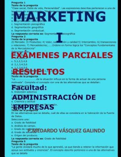 Marketing 1-Ex - V - Livres - Independently Published - 9781720001348 - 1 septembre 2018