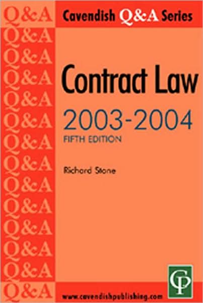 Cover for Richard Stone · Contract Law Q&amp;A 2003-2004 - Questions and Answers (Paperback Book) (2003)