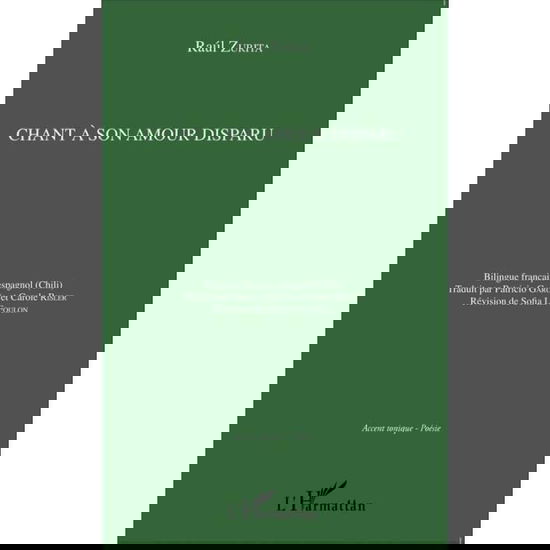 Chant à son amour disparu - Raúl Zurita - Books - Editions L'Harmattan - 9782343063348 - May 20, 2020
