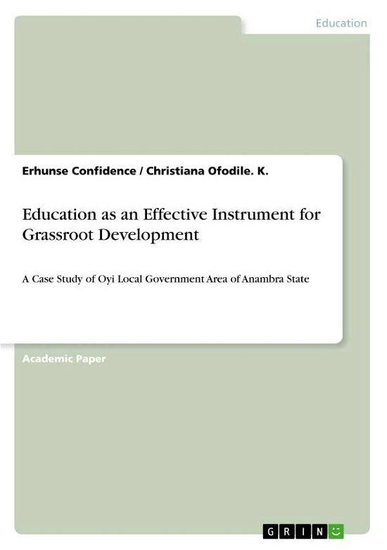Cover for Confidence · Education as an Effective In (Book)