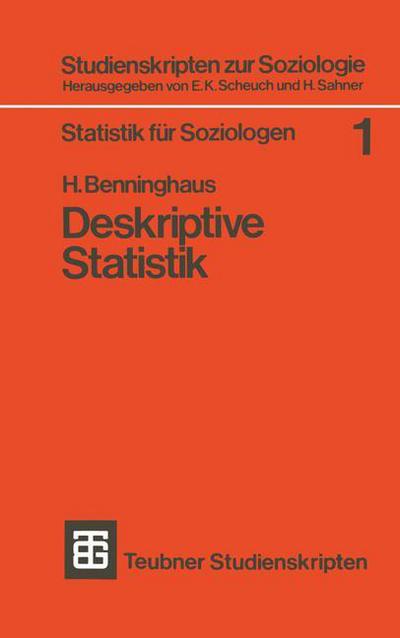 Cover for Hans Benninghaus · Deskriptive Statistik - Studienskripten Zur Soziologie (Paperback Book) [6th 6. Aufl. 1982 edition] (1989)