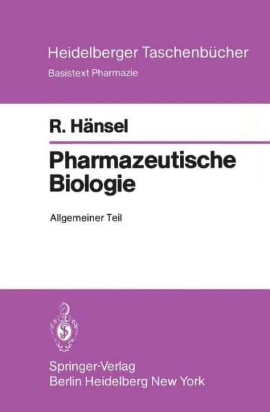 Cover for Rudolf Hansel · Pharmazeutische Biologie - Heidelberger Taschenbucher (Paperback Book) [German edition] (1980)