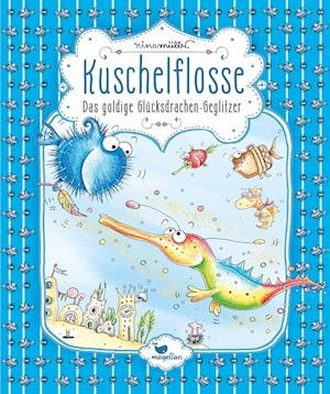 Cover for Nina M?ller · Kuschelflosse - Das goldige Gl?cksdrachen-Geglitzer (Hardcover Book) (2021)