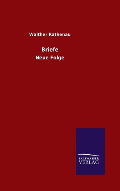 Cover for Walther Rathenau · Briefe (Hardcover Book) (2015)