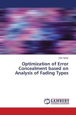 Cover for Hadar · Optimization of Error Concealment (Buch) (2018)