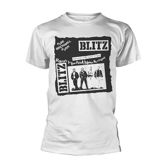 Cover for Blitz · Pure Brick Wall (White) (T-shirt) [size XXL] [White edition] (2019)