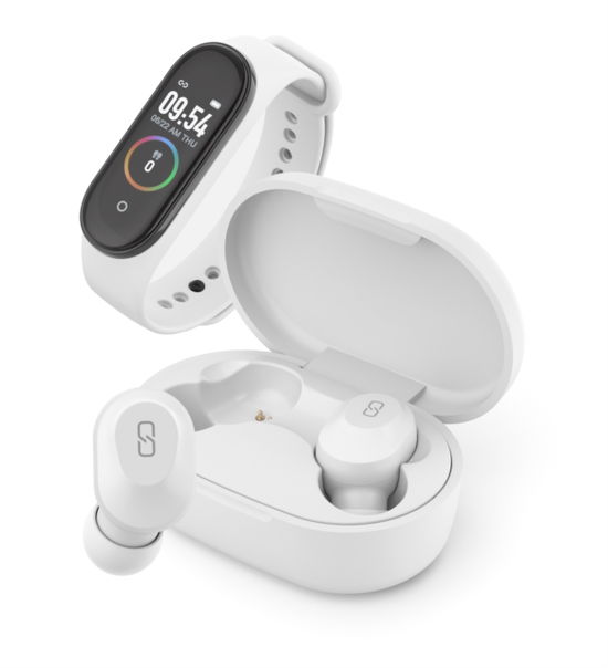 Sport pack  - TWS Earphones + activity Tracker KEPLER (White) - Ledwood - Merchandise - LEDWOOD - 3700789509349 - October 24, 2022