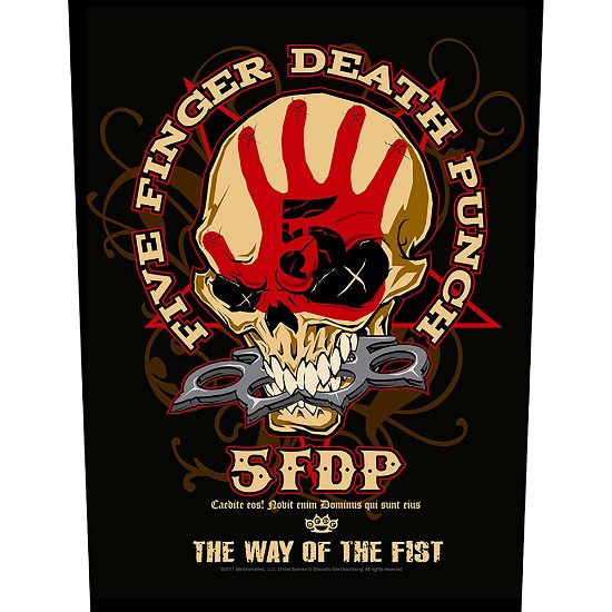 Five Finger Death Punch Back Patch: Way Of The Fist - Five Finger Death Punch - Produtos - PHD - 5055339732349 - 19 de agosto de 2019