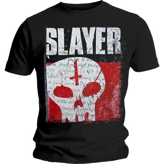 Slayer Unisex T-Shirt: Undisputed Attitude Skull - Slayer - Produtos - Global - Apparel - 5055979950349 - 