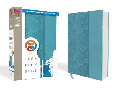 Cover for Lawrence O. Richards · NKJV, Teen Study Bible, Leathersoft, Blue (Lederbuch) (2016)