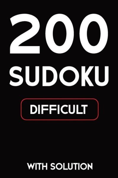Cover for Tewebook Sudoku Puzzle · 200 Sudoku difficult with solution : 9x9, Puzzle Book, 2 puzzles per page (Taschenbuch) (2019)