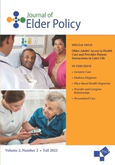 Cover for Eva Kahana · Journal of Elder Policy (Book) (2023)