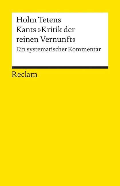 Cover for Holm Tetens · Reclam UB 18434 Kants.'Kritik d.reinen. (Book)