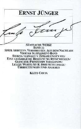 Cover for Ernst Jünger · SÃ¤mtl.werke.22 (Bog)