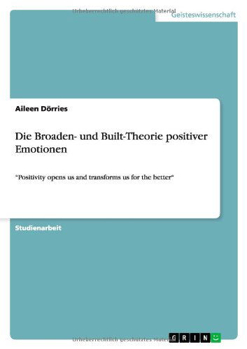 Cover for Dörries · Die Broaden- und Built-Theorie (Paperback Book) [German edition] (2011)