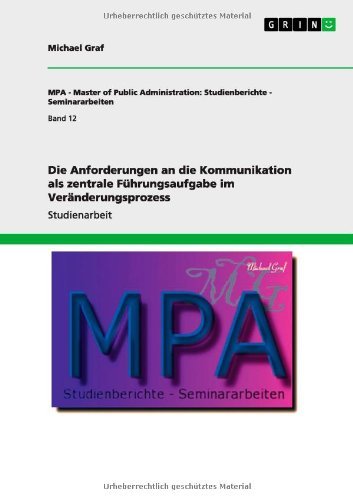 Cover for Graf · Die Anforderungen an die Kommunika (Book) [German edition] (2011)