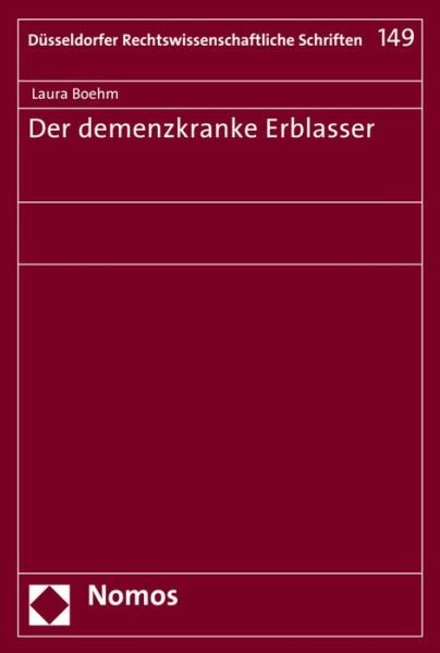 Cover for Boehm · Der demenzkranke Erblasser (Book) (2017)