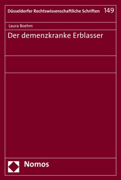 Cover for Boehm · Der demenzkranke Erblasser (Bok) (2017)