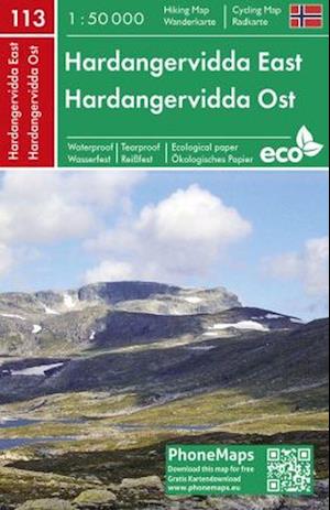 Cover for Freytag &amp; Berndt · Hardangervidda East Hiking &amp; Cycling Map (Print) (2019)