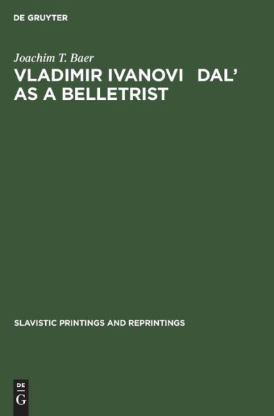 Cover for Baer · Vladimir Ivanovic Dal' as a Bellet (Buch) (1972)