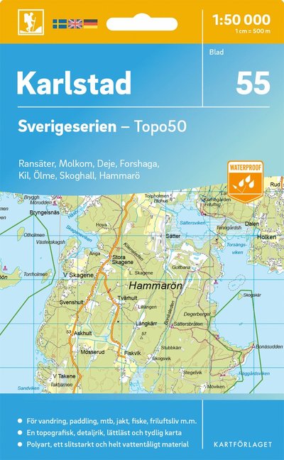 Cover for Karlstad - Sverigeserien Topo50 (Map) (2025)