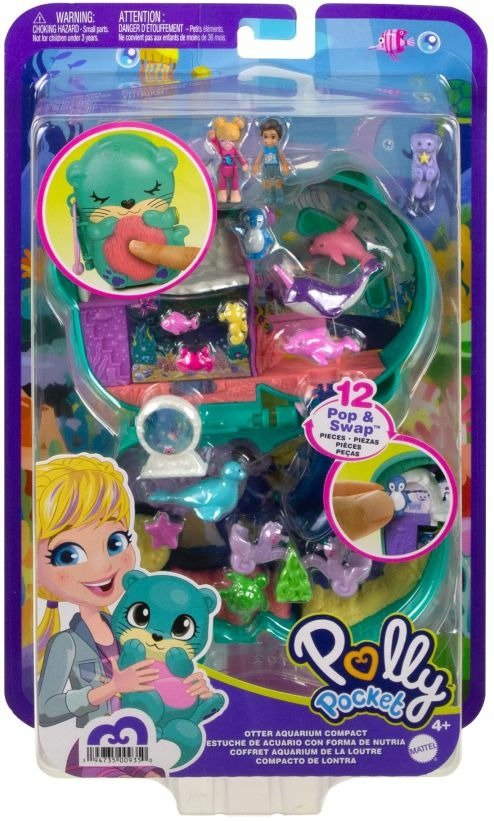 Polly Pocket Big Pocket World - Otter Aquarium - Mattel - Merchandise - ABGEE - 0194735009350 - 15. november 2021