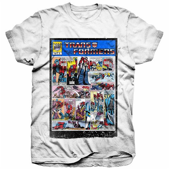 Hasbro Unisex T-Shirt: Transformers Comic Strip - Hasbro - Fanituote - Bravado - 5055979936350 - 