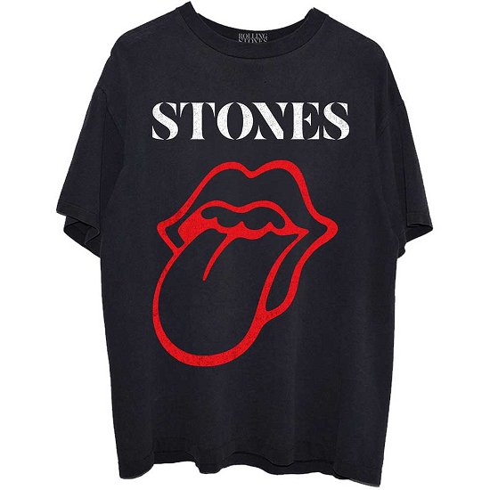 The Rolling Stones Unisex T-Shirt: Sixty Classic Vintage Tongue - The Rolling Stones - Merchandise -  - 5056561039350 - 