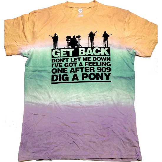 The Beatles Unisex T-Shirt: Get Back Gradient (Wash Collection) - The Beatles - Koopwaar -  - 5056561042350 - 