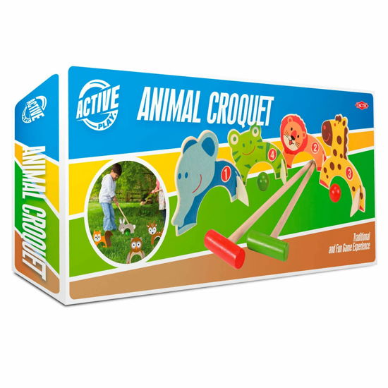 Cover for Tactic · Houten Dieren Croquet Set (Leksaker)