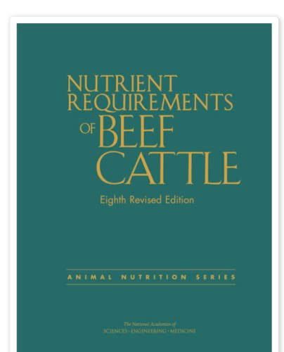 Cover for National Academies of Sciences Engineering and Medicine · Nutrient Requirements of Beef Cattle: Eighth Revised Edition (Paperback Book) (2016)