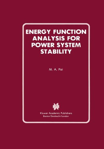 Cover for M.a. Pai · Energy Function Analysis for Power System Stability - Power Electronics and Power Systems (Hardcover Book) (1989)