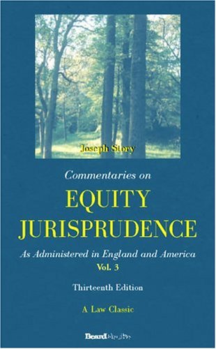 Cover for Joseph Story · Commentaries on Equity Jurisprudence: As Administered in England and America, Vol. 1 (Paperback Book) (2000)