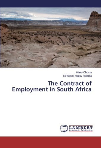 Cover for Konanani Happy Raligilia · The Contract of Employment in South Africa (Paperback Book) (2013)
