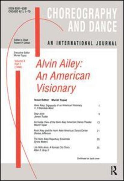 Cover for Alvin Ailey: An American Visionary - Choreography and Dance Studies Series (Pocketbok) (1996)