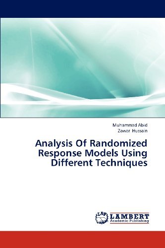 Cover for Zawar Hussain · Analysis of Randomized Response Models Using Different Techniques (Paperback Book) (2012)