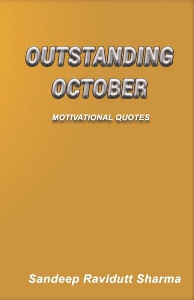 Cover for Sandeep Ravidutt Sharma · Outstanding October (Paperback Book) (2018)