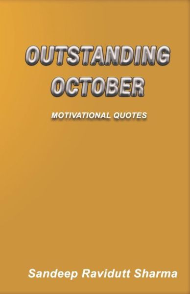 Cover for Sandeep Ravidutt Sharma · Outstanding October (Paperback Book) (2018)