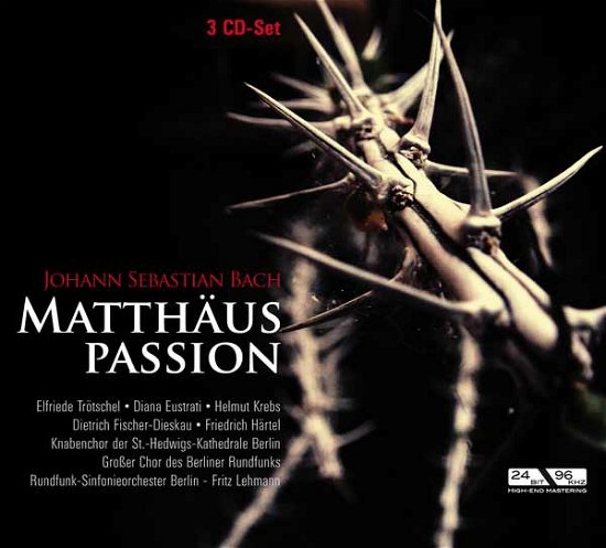 Cover for Bach · Matthaus Passion-Historic Complete Recording (CD) [Digipak] (2012)