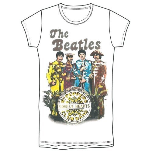 The Beatles Ladies T-Shirt: Sgt Pepper Band & Drum - The Beatles - Merchandise - Apple Corps - Apparel - 5055295330351 - 