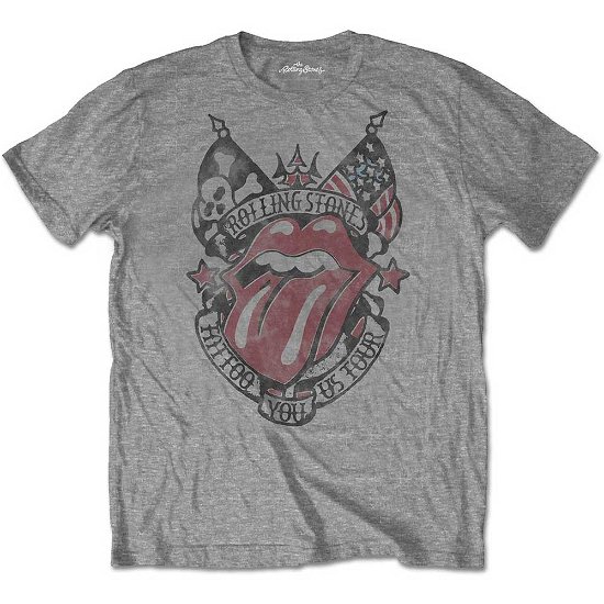 Cover for The Rolling Stones · The Rolling Stones Unisex T-Shirt: Tattoo You US Tour (Soft Hand Inks) (T-shirt) [size S] [Grey - Unisex edition]