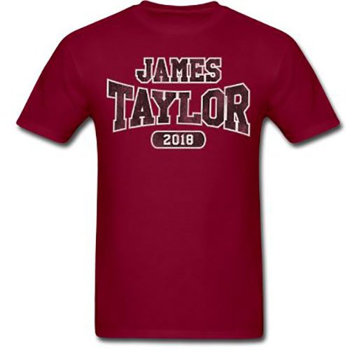 Cover for James Taylor · James Taylor Unisex T-Shirt: 2018 Tour Logo (Back Print) (Ex-Tour) (T-shirt) [size S] [Red - Unisex edition]