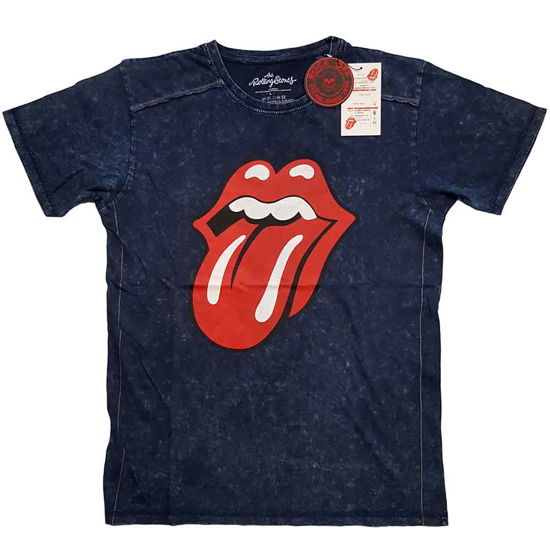 The Rolling Stones Unisex T-Shirt: Classic Tongue (Wash Collection) - The Rolling Stones - Merchandise -  - 5056368644351 - 