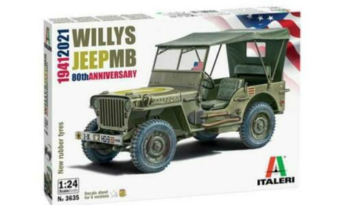 Italeri · Italeri - 1/24 Jeep Willys Mb 80th Anniversary (9/21) * (Toys)