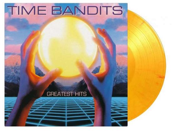 Cover for Time Bandits · Greatest Hits (Ltd. Flaming Vinyl) (LP) [Coloured edition] (2021)