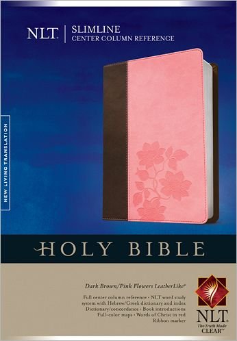Cover for Tyndale House Publishers · NLT Slimline Center Column Reference Bible, Black, Indexed (Leather Book) [Pink/Brown Imitation] (2012)