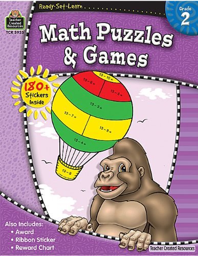 Cover for Teacher Created Resources Staff · Ready-set-learn: Math Puzzles and Games Grd 2 (Paperback Bog) [Workbook edition] (2007)